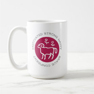 Aries Ram Logo Zodiac Star Sign Astrology Coffee M Mug
