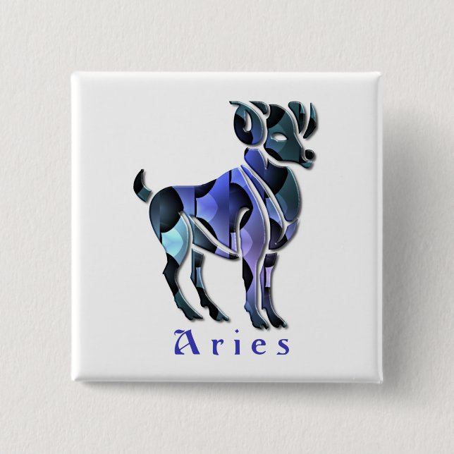 Aries Ram Square Pin (Front)