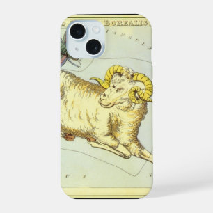 Aries Ram, Vintage Constellation, Urania's Mirror iPhone 15 Case
