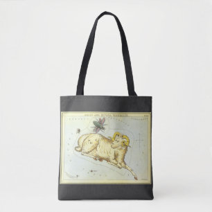 Aries Ram, Vintage Constellation, Urania's Mirror Tote Bag