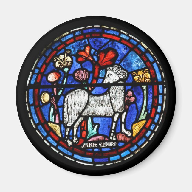 Aries Ram Year Gothic Stained Glass Windows M 1 Magnet (Front)