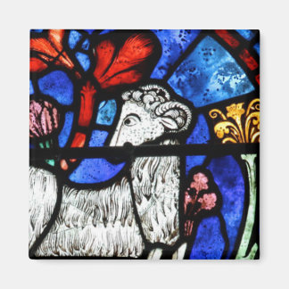 Aries Ram Year Gothic Stained Glass Windows Sq M Magnet