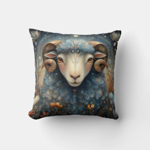 Aries Ram Zodiac Astrology Celestial Birthday Cushion