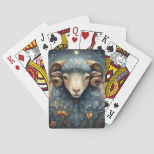 Aries Ram Zodiac Astrology Celestial Birthday Playing Cards