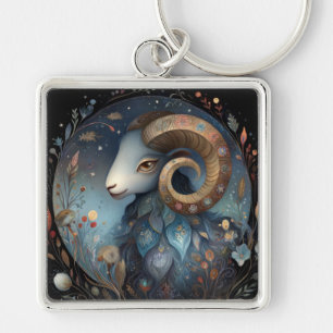Aries Ram Zodiac Astrology Mystical Birthday Key Ring
