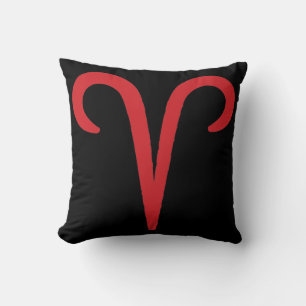 ARIES Red Astrology Zodiac March April Birthday Cushion