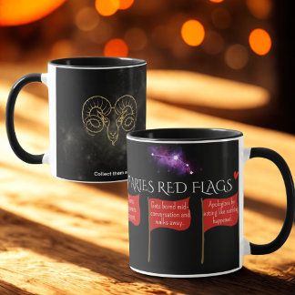 Aries Red Flags Astrology Mug | Funny Zodiac Gift