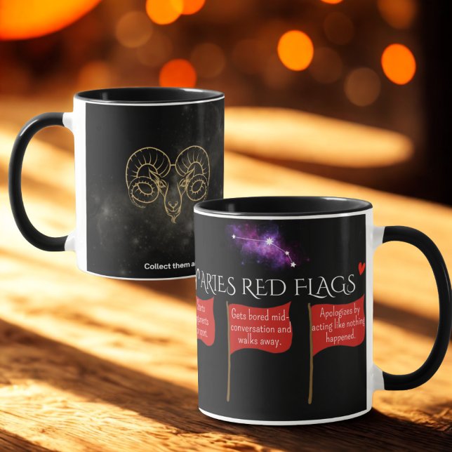 Aries Red Flags Astrology Mug | Funny Zodiac Gift (Creator Uploaded)
