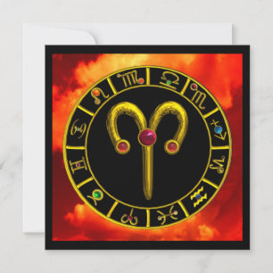 ARIES RUBY circle ,bright yellow red orange black Announcement