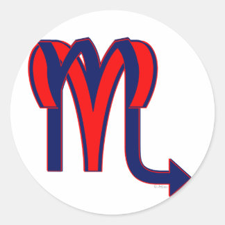 Aries & Scorpio Classic Round Sticker