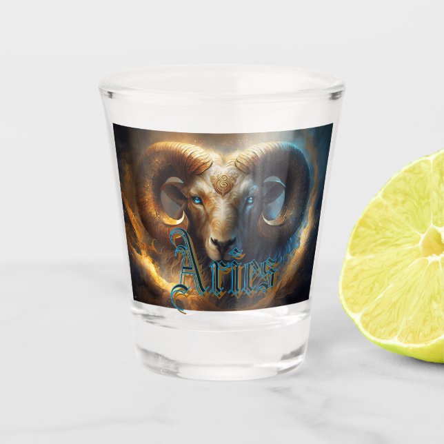 Aries Shot Glass (Front)