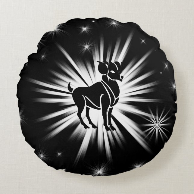 Aries sign round cushion (Front)