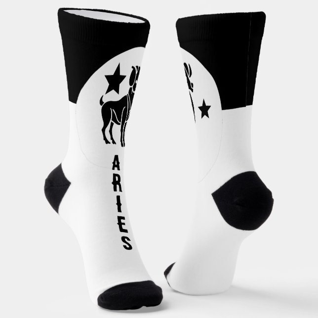 Aries sign socks (Angled)