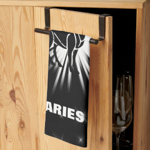 Aries sign tea towel