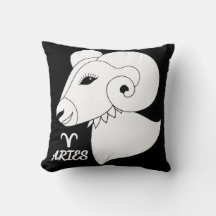 Aries Silhouette Reversible Throw Pillow