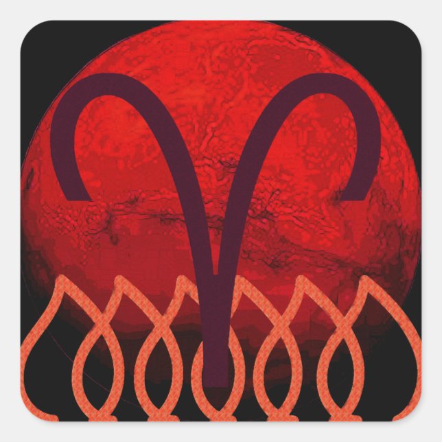 Aries Square Sticker (Front)