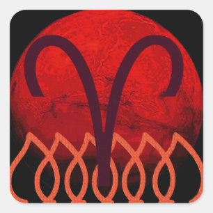 Aries Square Sticker