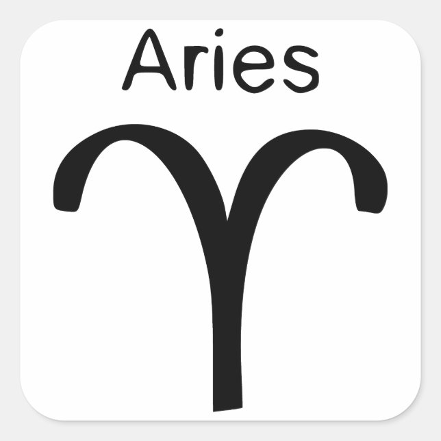 Aries Square Sticker (Front)