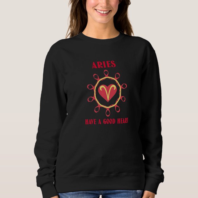 Aries Sun Sign Of The Zodiac Sweatshirt (Front)