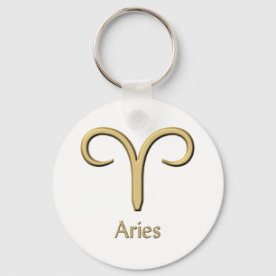 Aries symbol key ring