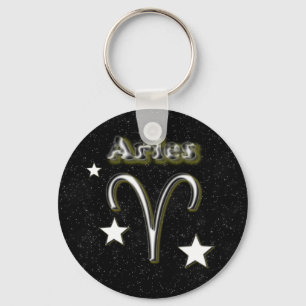 Aries symbol key ring