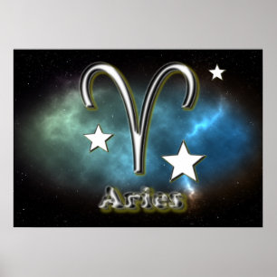 Aries symbol poster