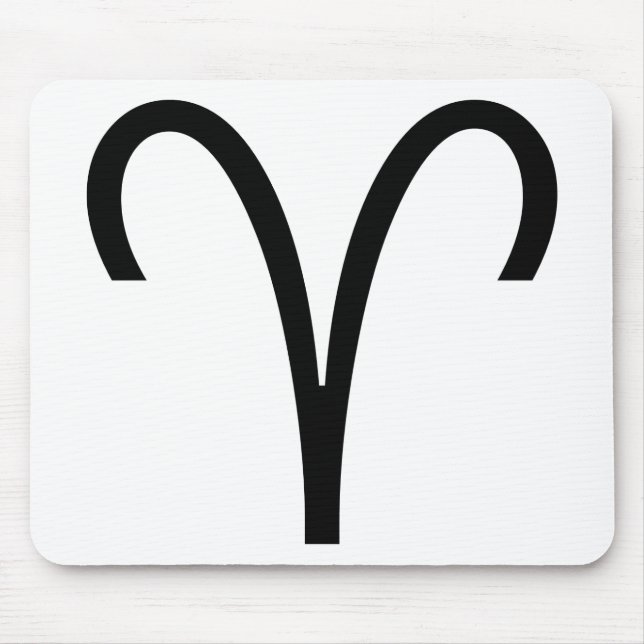 Aries Symbol Ram Zodiac Sign Mouse Pad (Front)