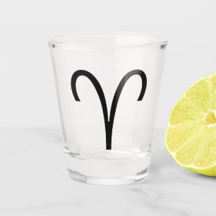 Aries Symbol Ram Zodiac Sign Shot Glass