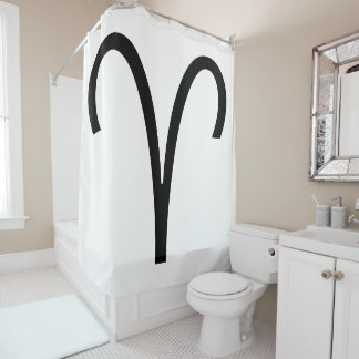 Aries Symbol Ram Zodiac Sign Shower Curtain