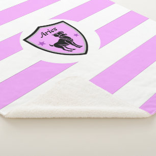 Aries symbol sherpa blanket