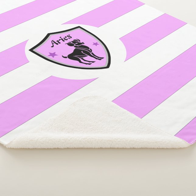 Aries symbol  sherpa blanket (3/4)