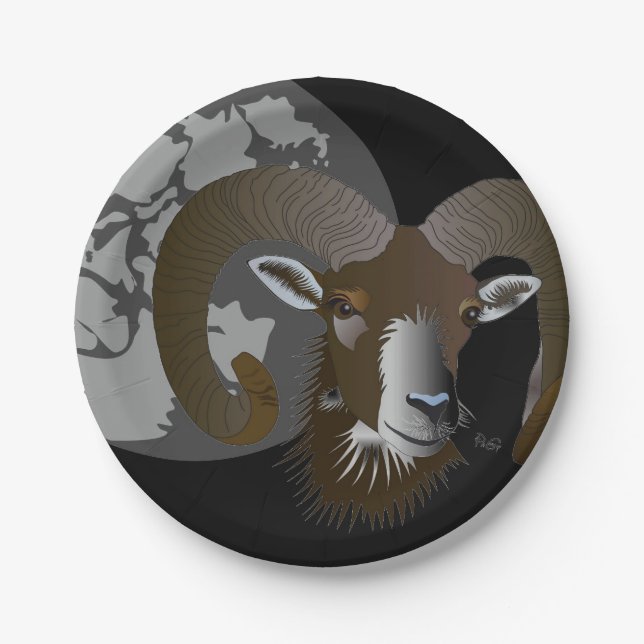 Aries/Teller Paper Plate (Front)