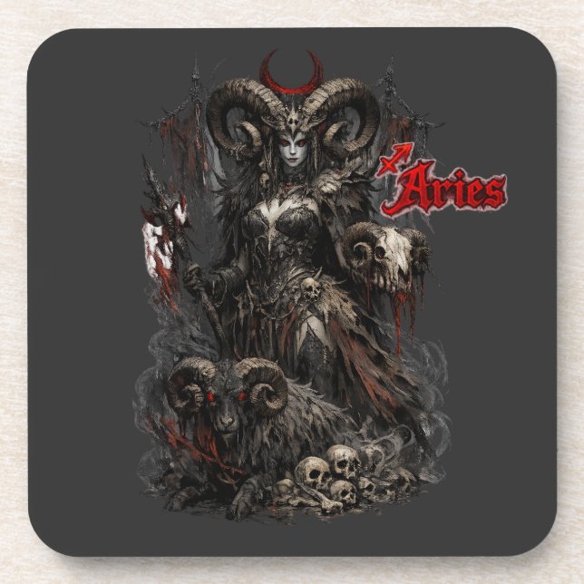  Aries — The Horned Harbinger Coaster (Front)