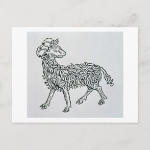 Aries (the Ram) an illustration from the 'Poeticon Postcard