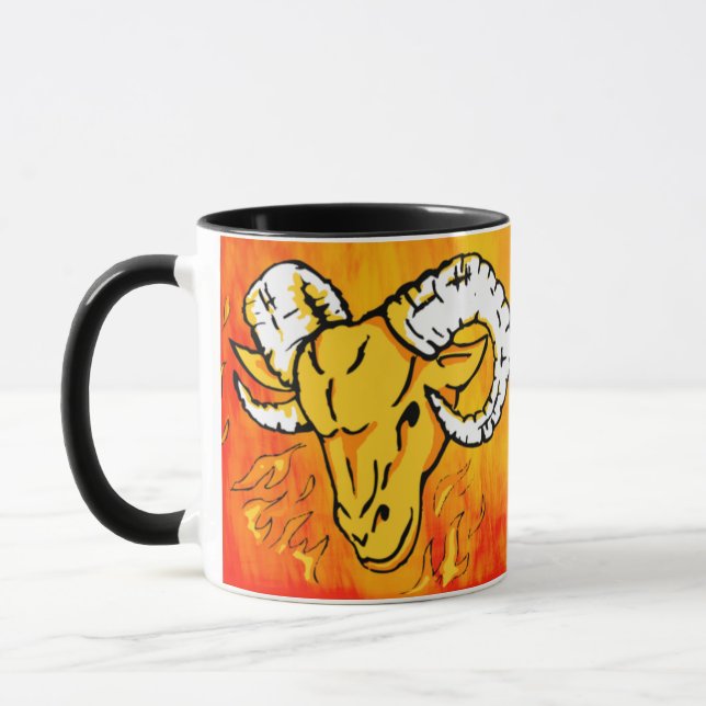 Aries The Ram fire sign astrological mug (Left)
