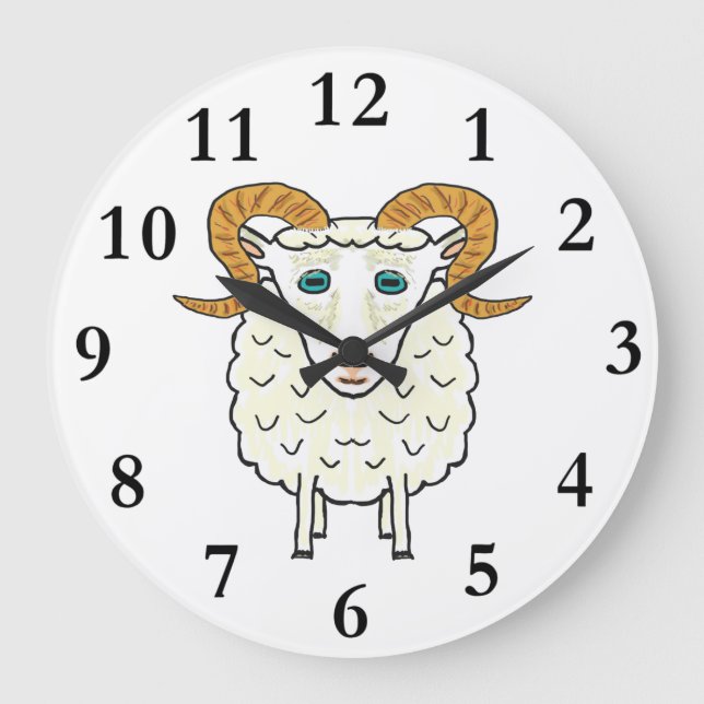 Aries the Ram Large Clock (Front)