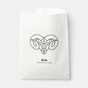 Aries the ram personalised zodiac favour bag