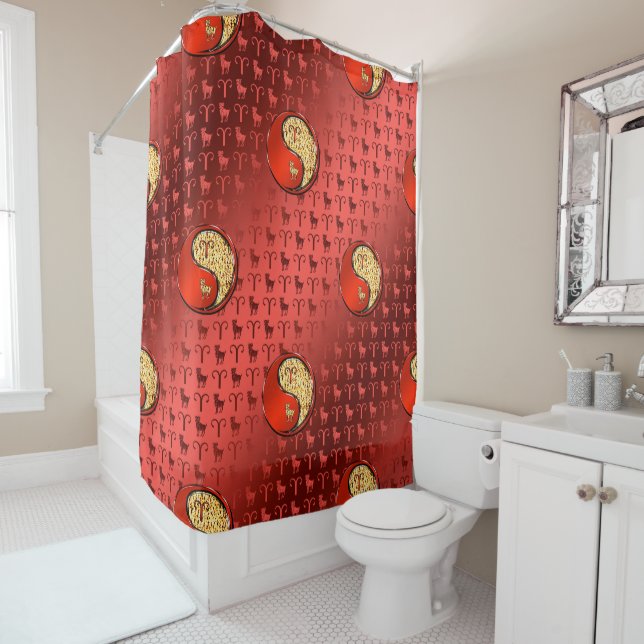 Aries the Ram Shower Curtain (In Situ)