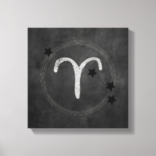 Aries the Ram zodiac constellation stars Canvas Print
