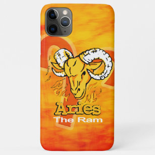 Aries The Ram zodiac fire orange flame Case-Mate iPhone Case