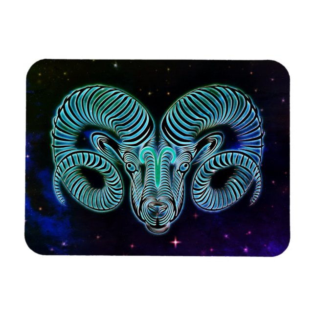aries the ram zodiac magnet (Horizontal)