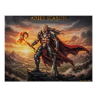 Aries Warrior Spirit Poster