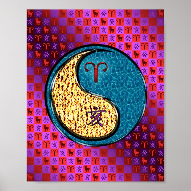 Aries & Water Boar Poster (Front)