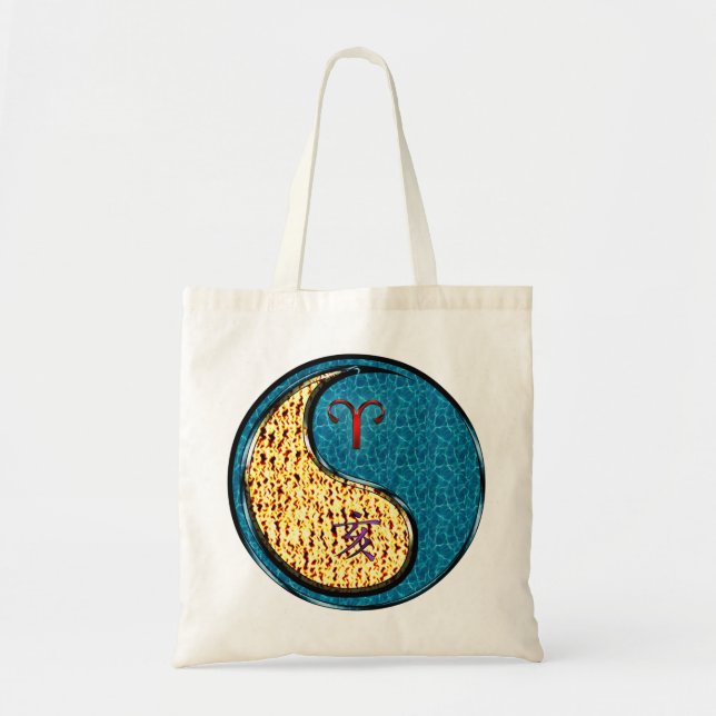 Aries & Water Boar Tote Bag (Front)