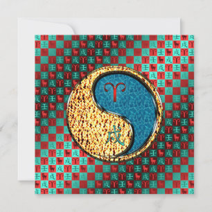 Aries & Water Dog Card