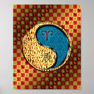 Aries & Water Dragon Poster