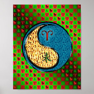 Aries & Water Goat Poster