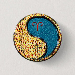 Aries & Water Horse 3 Cm Round Badge