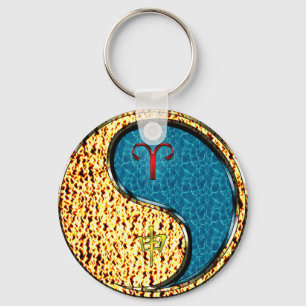 Aries & Water Monkey Key Ring