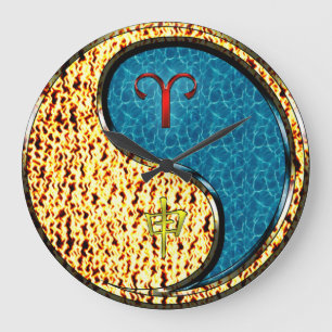 Aries & Water Monkey Large Clock